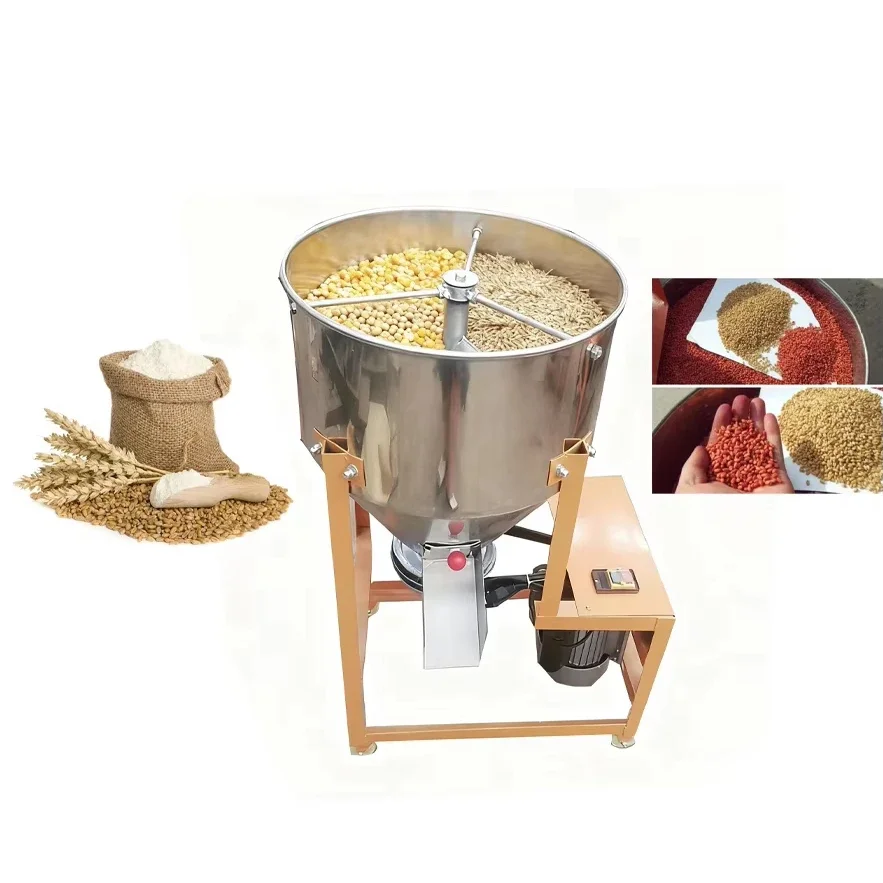 50L/batch Grain Seed Mixer Animal Poultry Feed Mixing Machine: Perfect for Blending Corn Soybeans & Wheat Efficiently HJ-G003