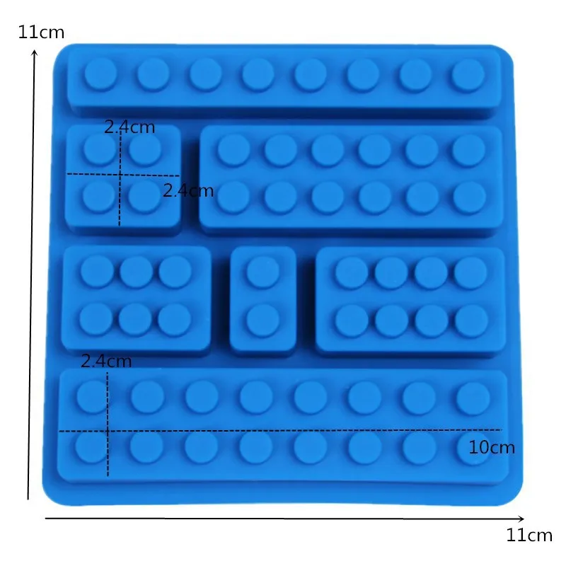 Silicone Cake Mold Chocolate Cookie Fondant Mold Robot Building Blocks DIY Ice Craem Mould Cake Decoration Kitchen Baking Tools