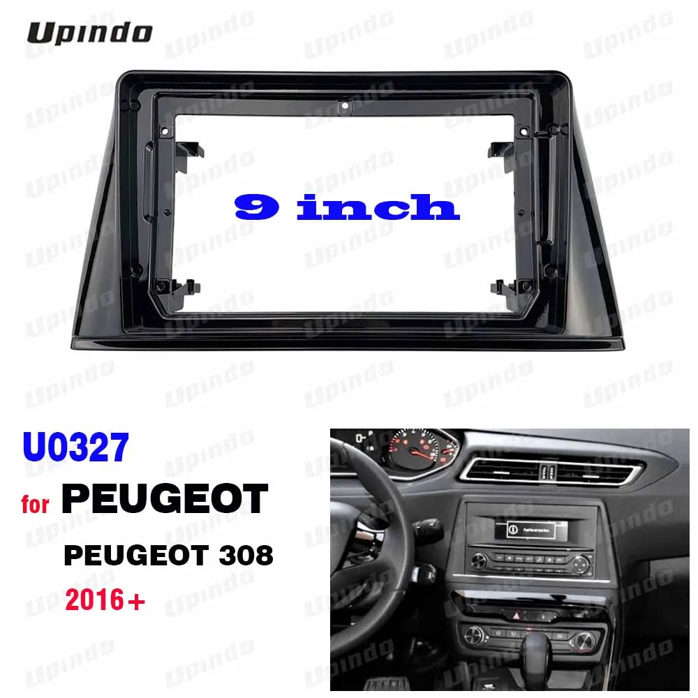 

2 Din 9-дюймовая автомобильная стереосистема Android, рамка панели для Peugeot 308 2016 с DVD GPS MP5, комплект крепления на приборную панель