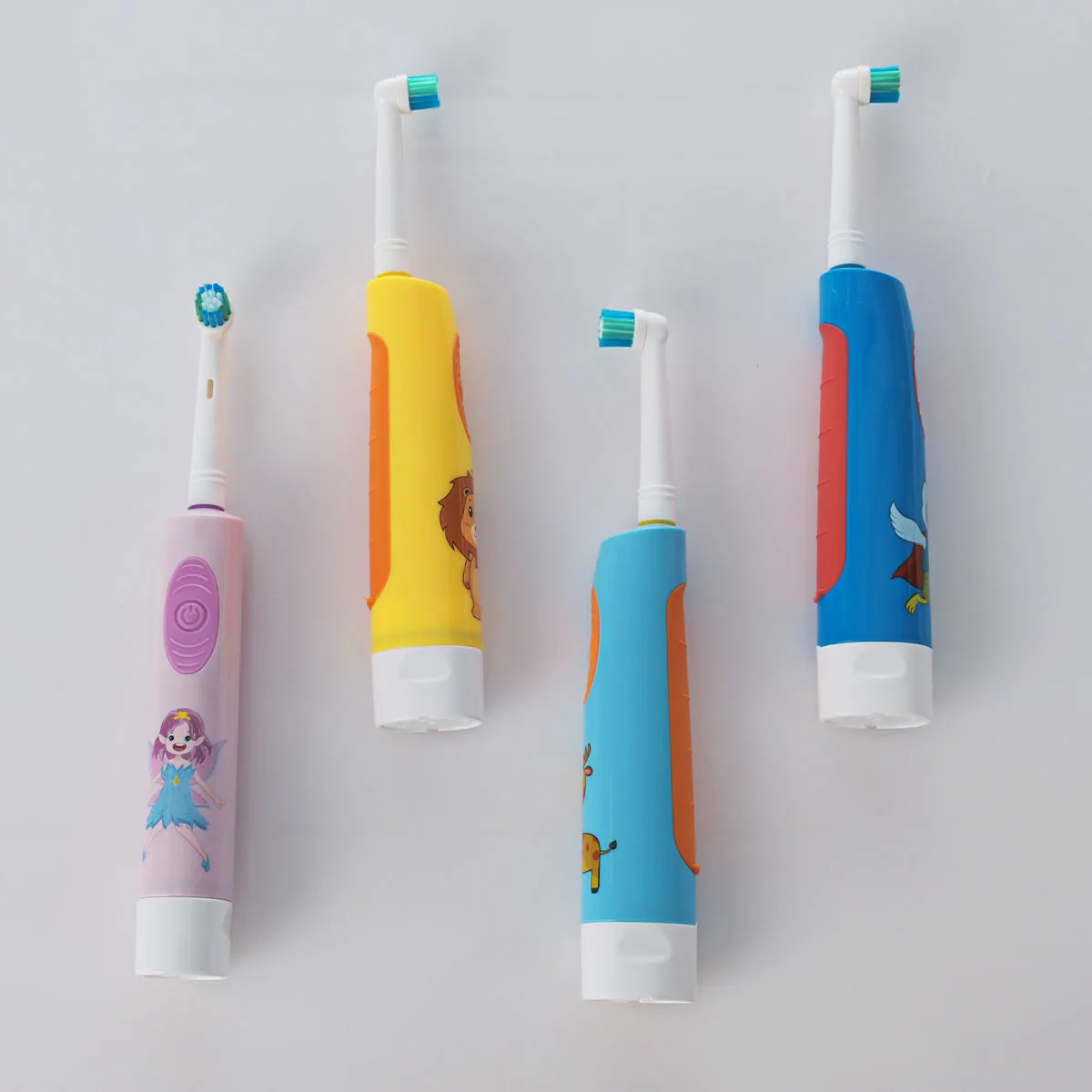 Children's electric toothbrush, round toe, rotating cartoon pattern, battery model