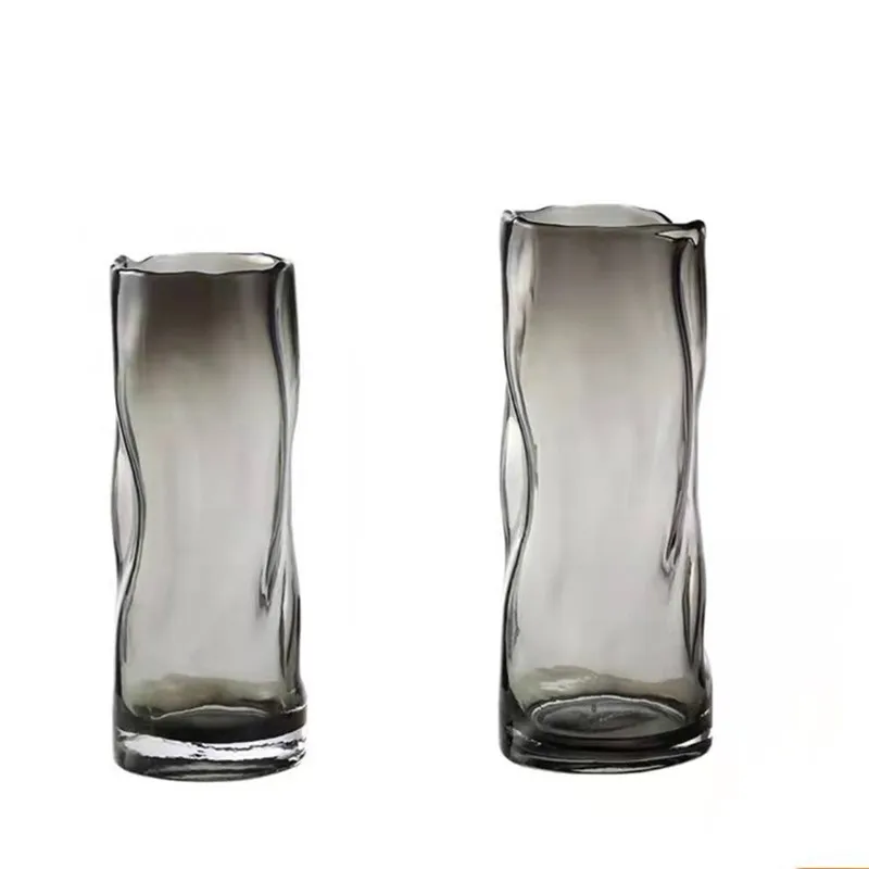 

Simple American transparent glass vase ornament creative home living room dining room model room decoration flower arrangement