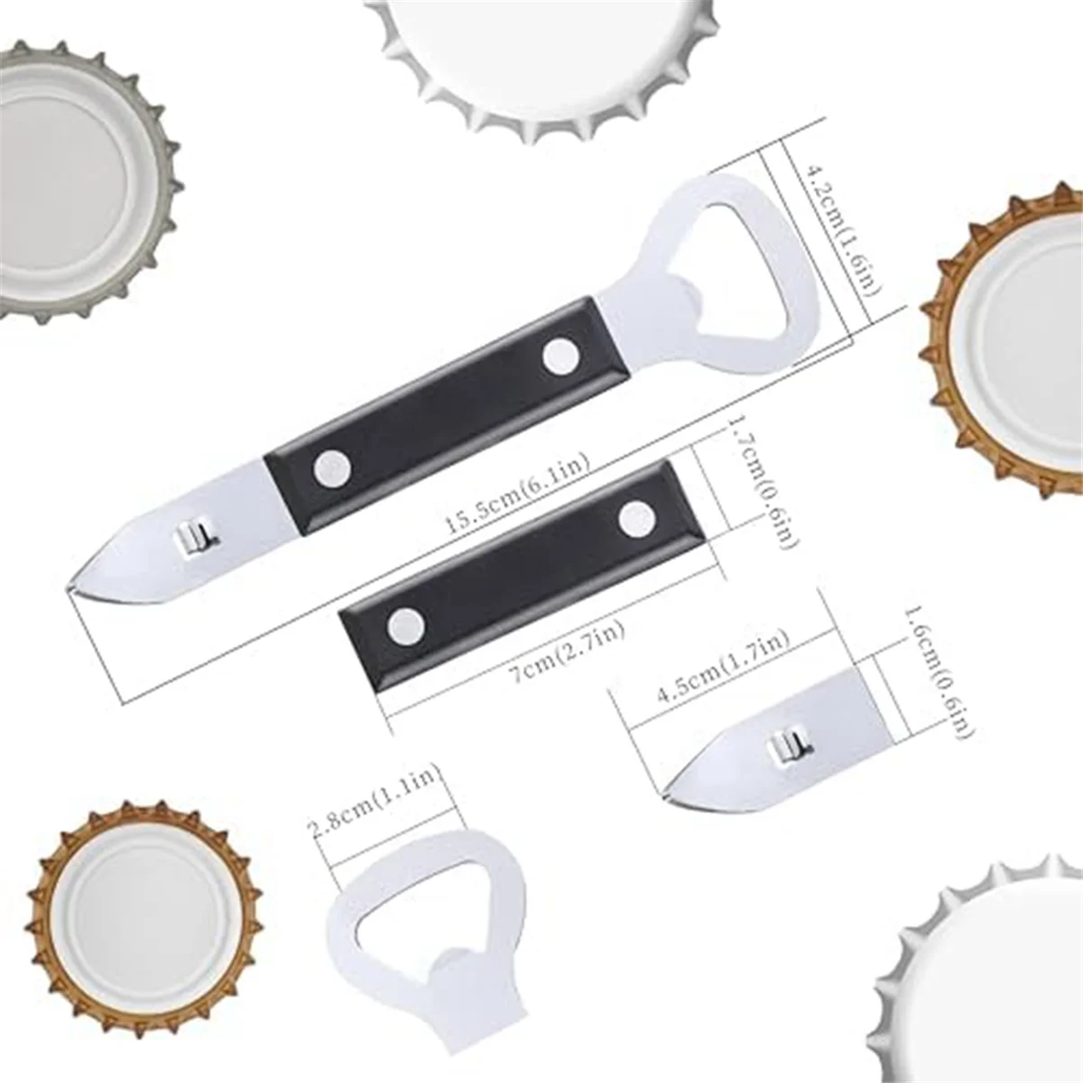 

Versatile 10PCS Can Opener Manual,Stainless Steel Can Punch Bottle Opener