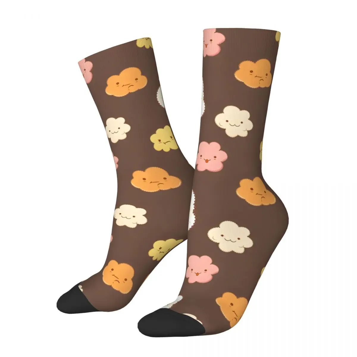 Poppin Yummy Popcorns Men's Socks Retro Harajuku Street Style Novelty Pattern Crew Sock