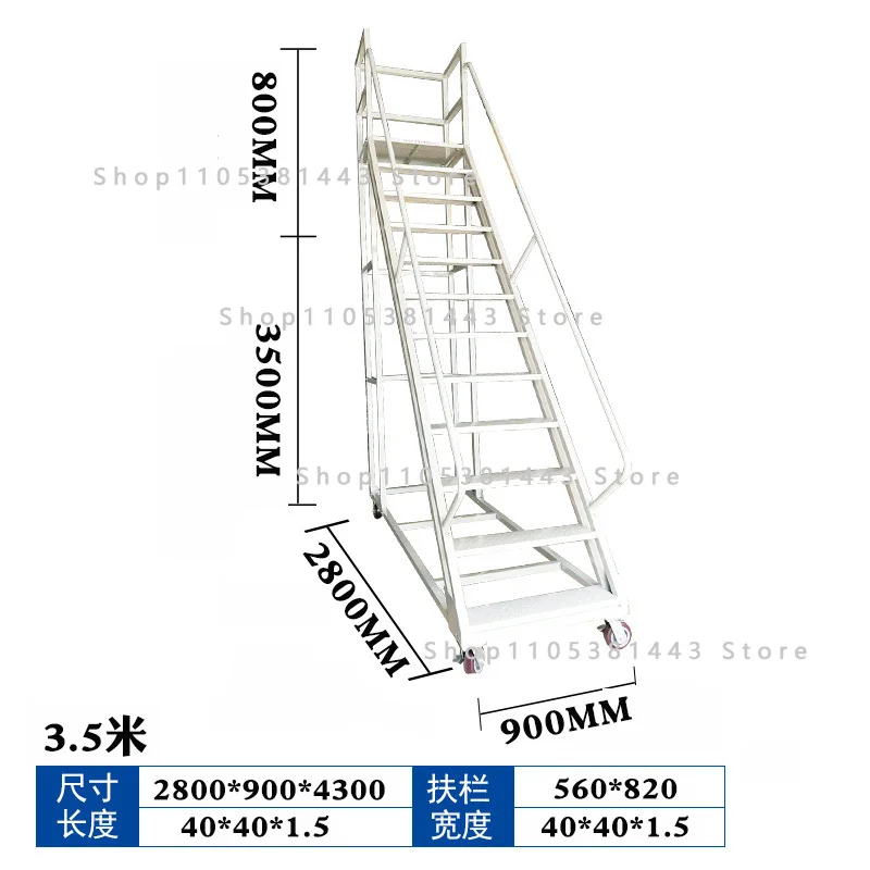 Warehouse Handling, Cargo Elevator, Industrial Ladder Mobile Platform Ladder