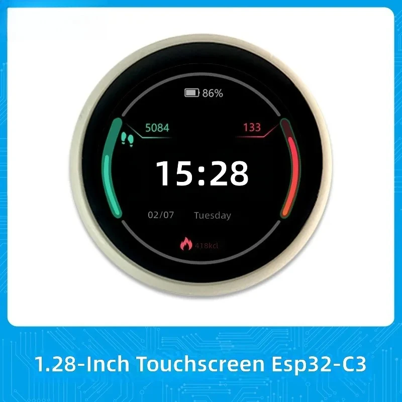 for ESP32-C3 Development Board 1.28 Inch Round LCD Display Touch Screen with Shell WiFi Bluetooth