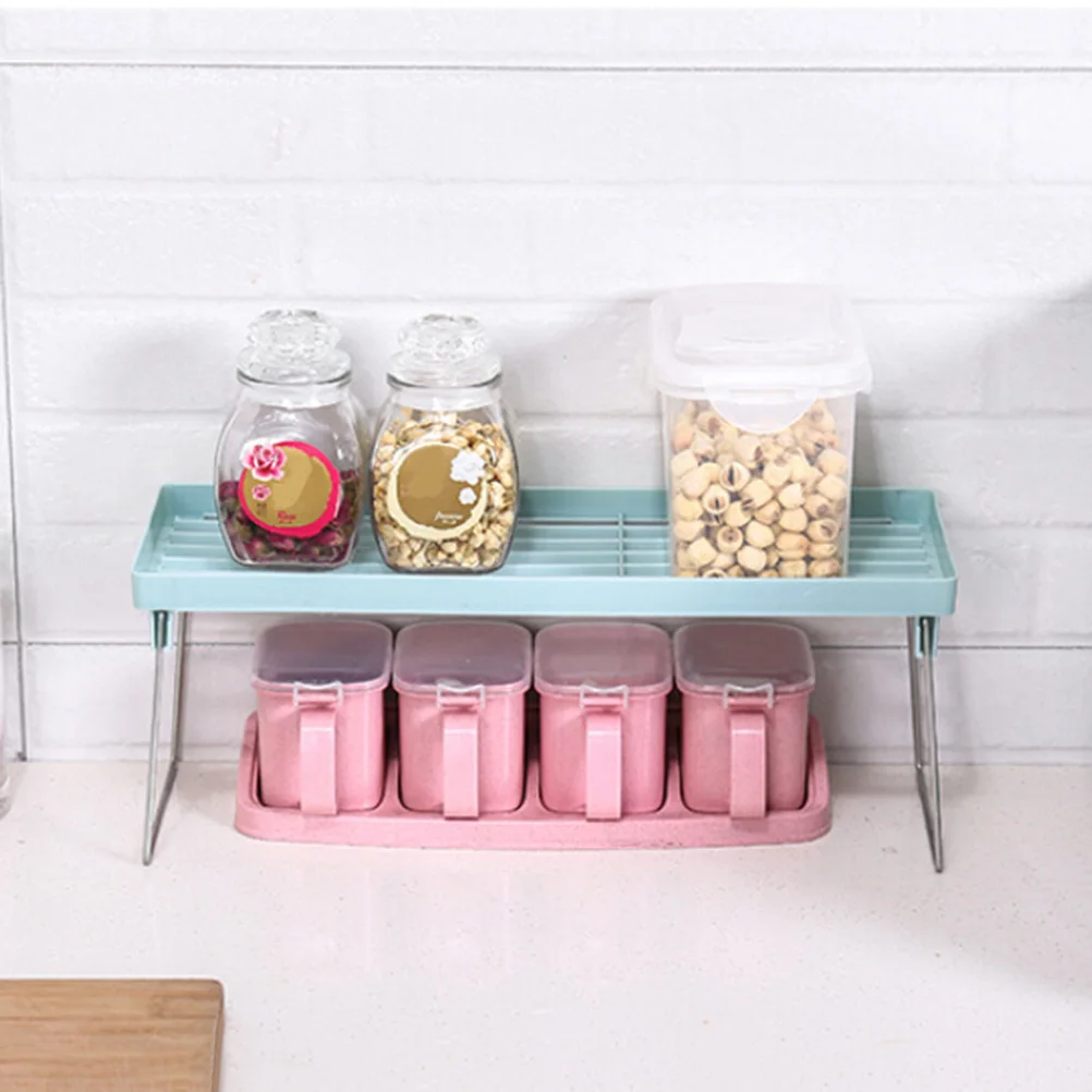 

3 Pcs Spice Storage Rack Thick Plastic Stainless Steel Multi Layer Stackable Kitchen Shelves Floor Rack ganizer For Seasoning