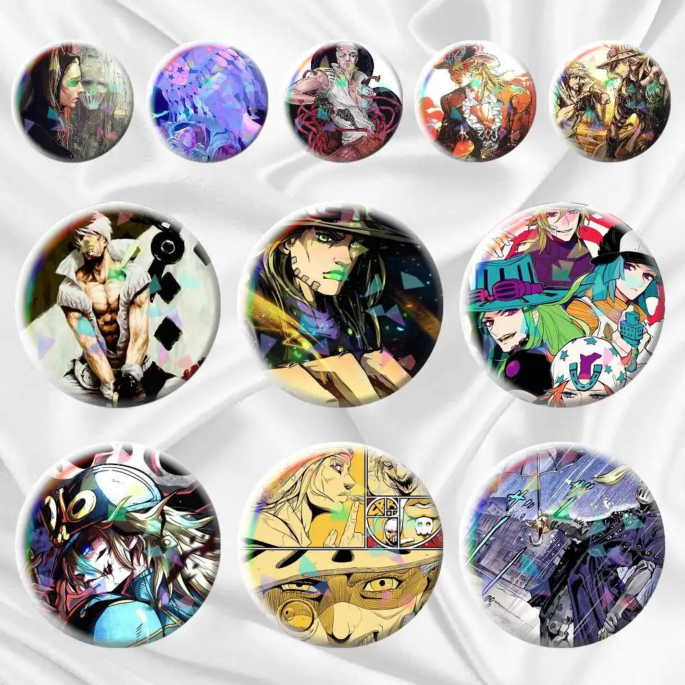 

Steel Ball Run M-Manga JOJO 75mm 58mm 44mm 25mm Brooch Backpack Hat Pins Accessories Toys Badge
