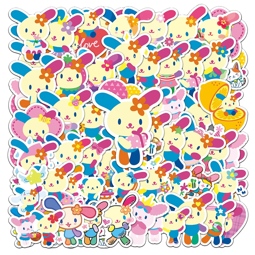 10/30/50pcs Cute Sanrio Anime Usahana Stickers Kawaii Cartoon Kids Decals Toy Phone Water Bottle Luggage Graffiti Sticker Packs