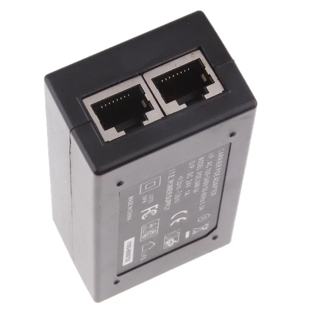 POE Injector 24V 1A Power Supply Module for IP Camera Wireless Phone and Network Equipment