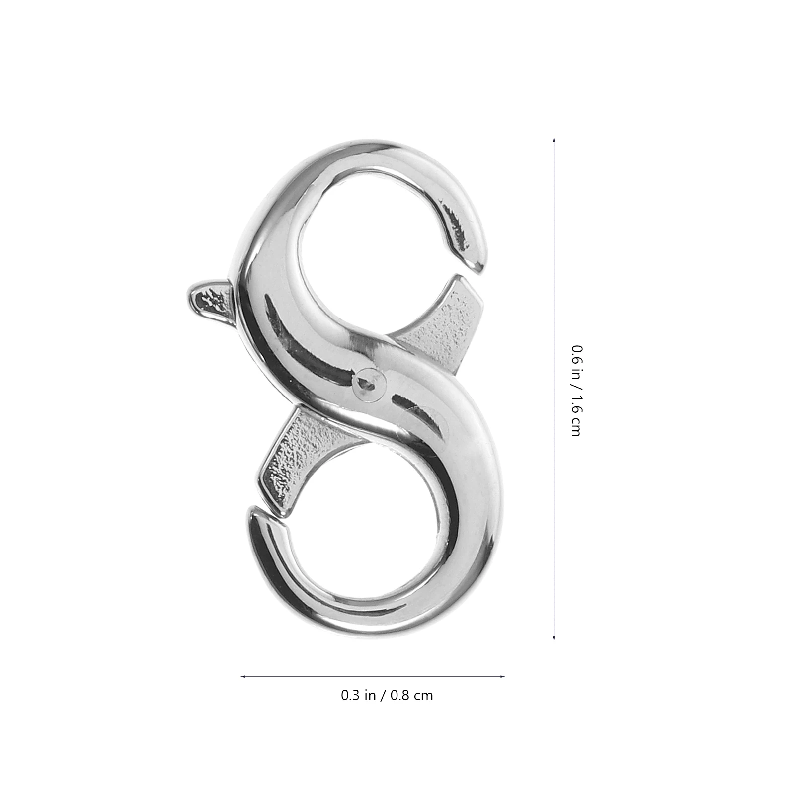 

2pcs Double-headed Lobster Buckle Necklace Clasp Titanium Steel Closures DIY Jewelry Parts for Bracelets Earrings Making