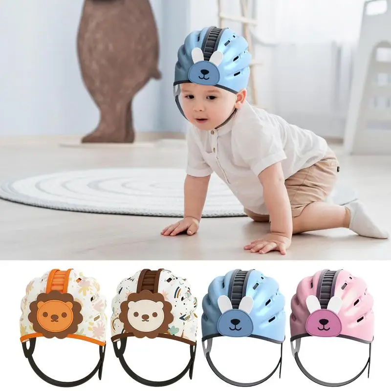 Protector Cap Adjustable Babies Babies Hat For Crawling Expandable Adjustable Anti-Collision Cute Look Hat For Aged 6-24 Months