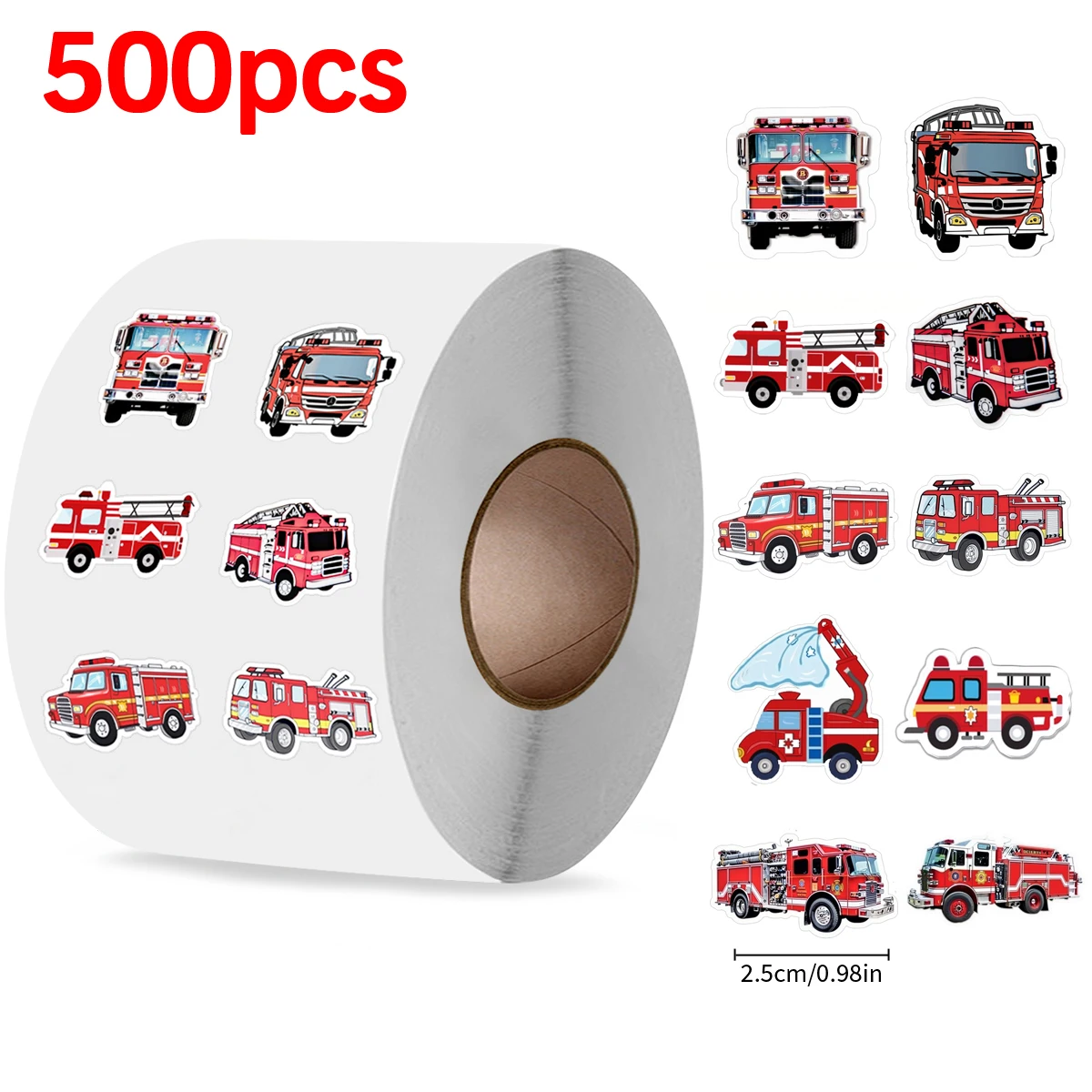 500pcs cartoon stickers excavator fire truck train bee pot rainbow sunflower cute waterproof children encouragement