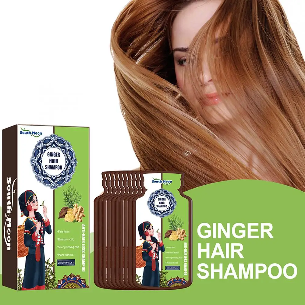 2024 Ginger Plant Extract Anti-Hair Loss Hair Shampoo Natural Hair Loss Ingredients Deep Shampoo Anti Nourishment Q2O6