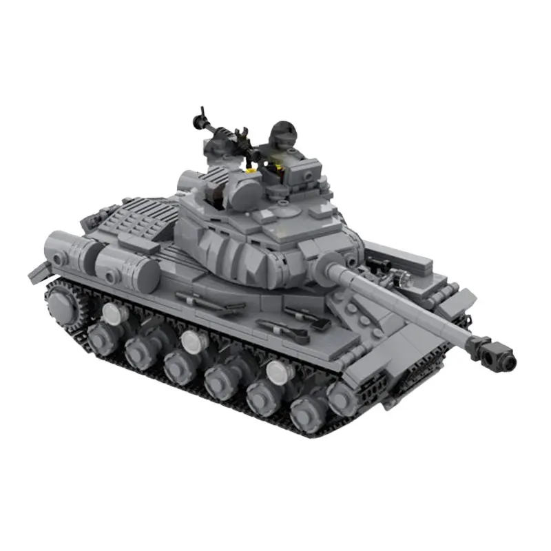 MOC-85129 WW II 군사 차량 시리즈 IS-2 모드 1944 소련 탱크 빌딩 블록, DIY 모델, 벽돌, 크리스마스 선물용 퍼즐 장난감