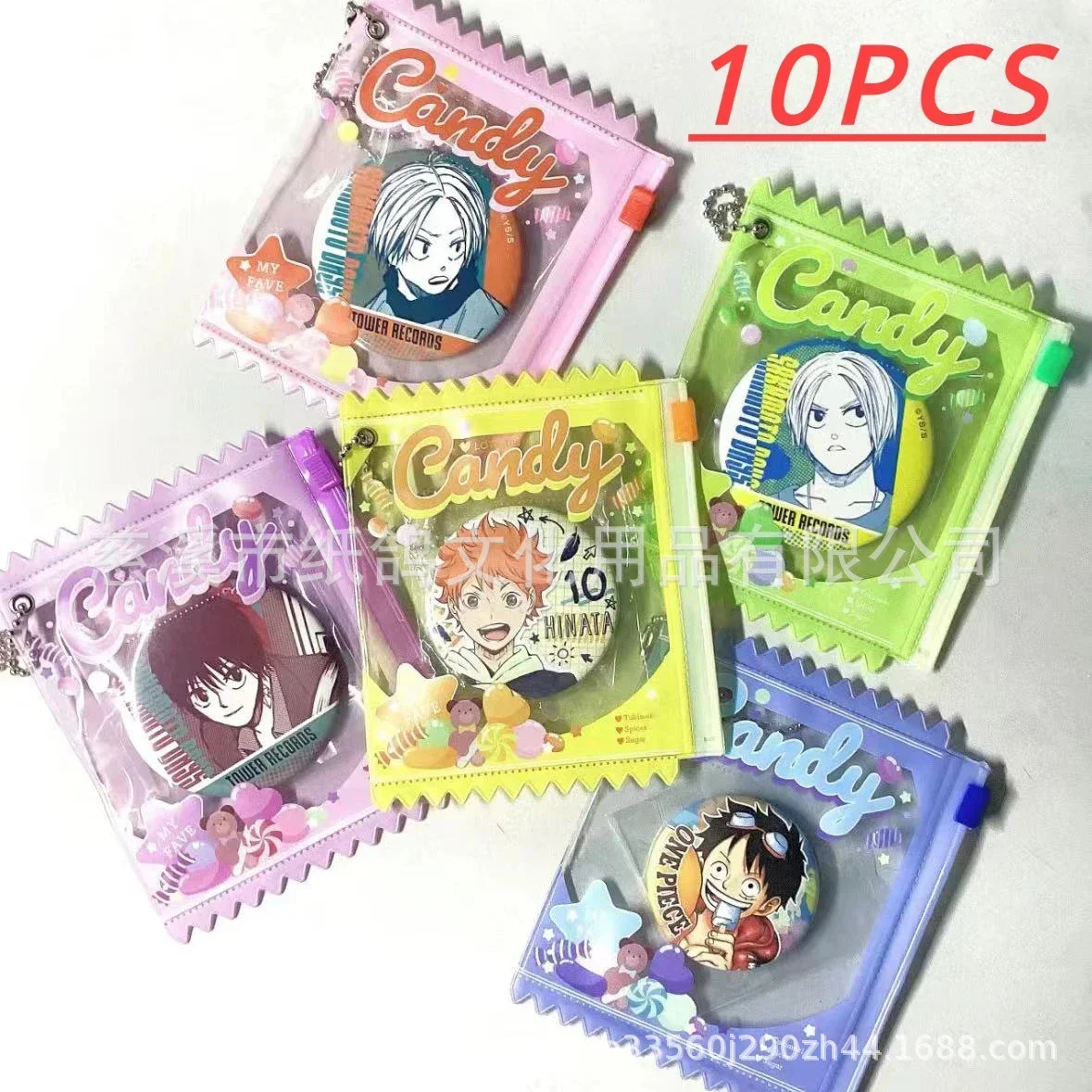 10pcs Candy Bag Props Large Badge Storage Display Bag Pendant Protective Shell Card Doll Bag