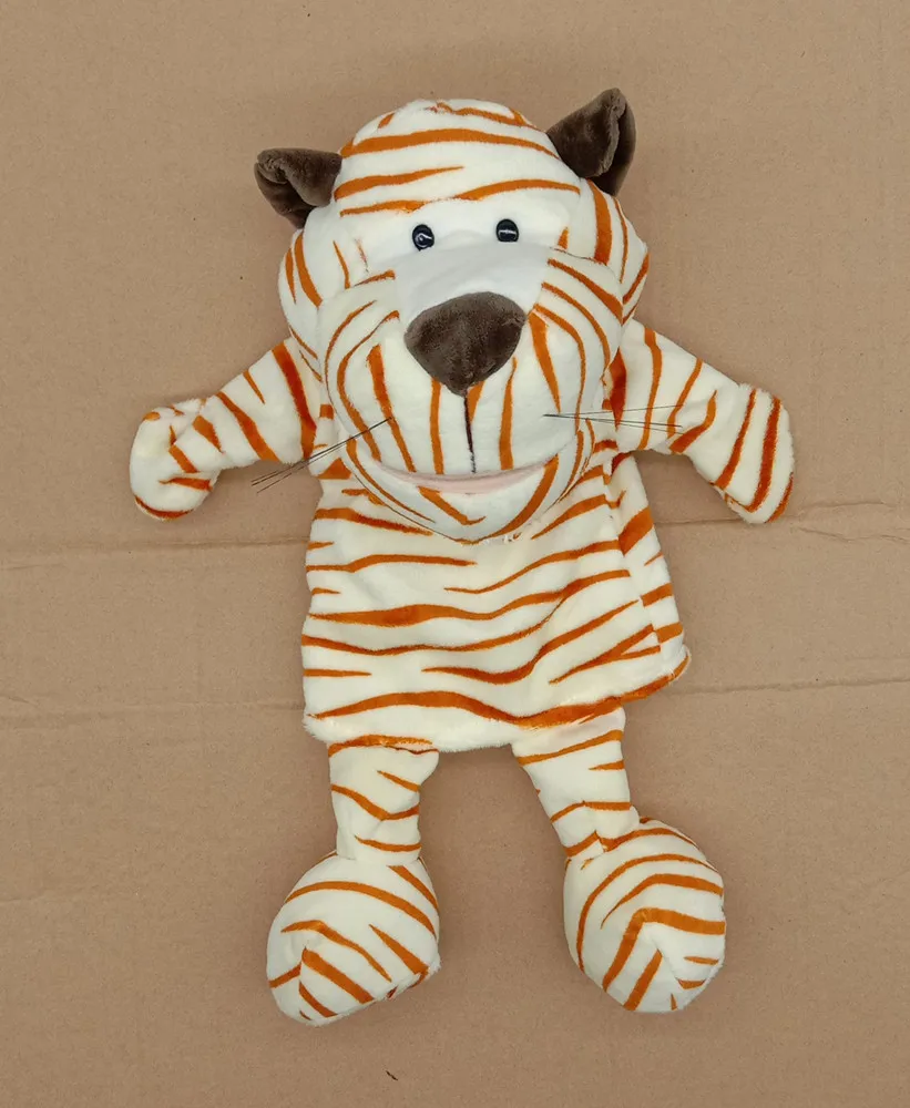 35cm Cartoon Tier Handpuppe eltern-kind-Spiel Puppe Löwe Elefant Schwein Beschwichtigen Spielzeug Geburtstag Geschenke Für Kinder
