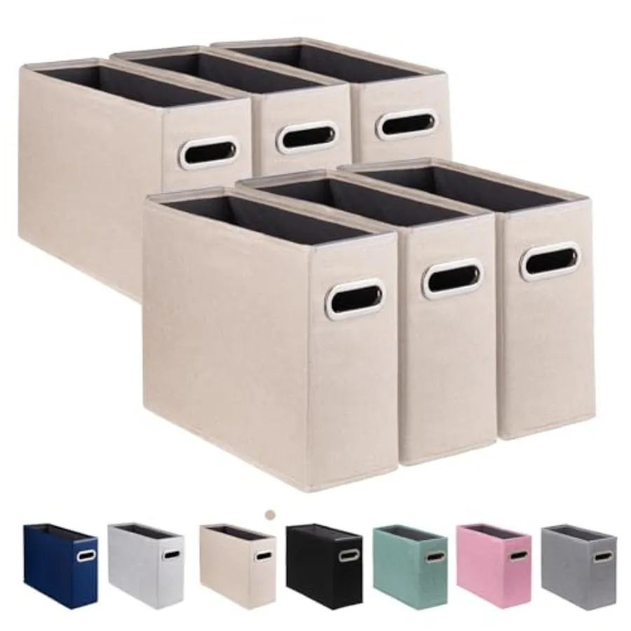 

Letter Size File Storage Box Collapsible Fabric Hanging File Folders Organizer Portable Office Document Holder with Metal Handl