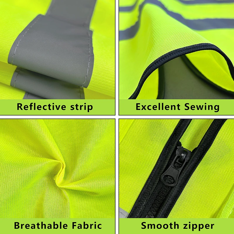 Alta Visibilidade Reflective Safety Vest, Proteção Pessoal, Jaqueta para Noite, Ao ar livre, Segurança