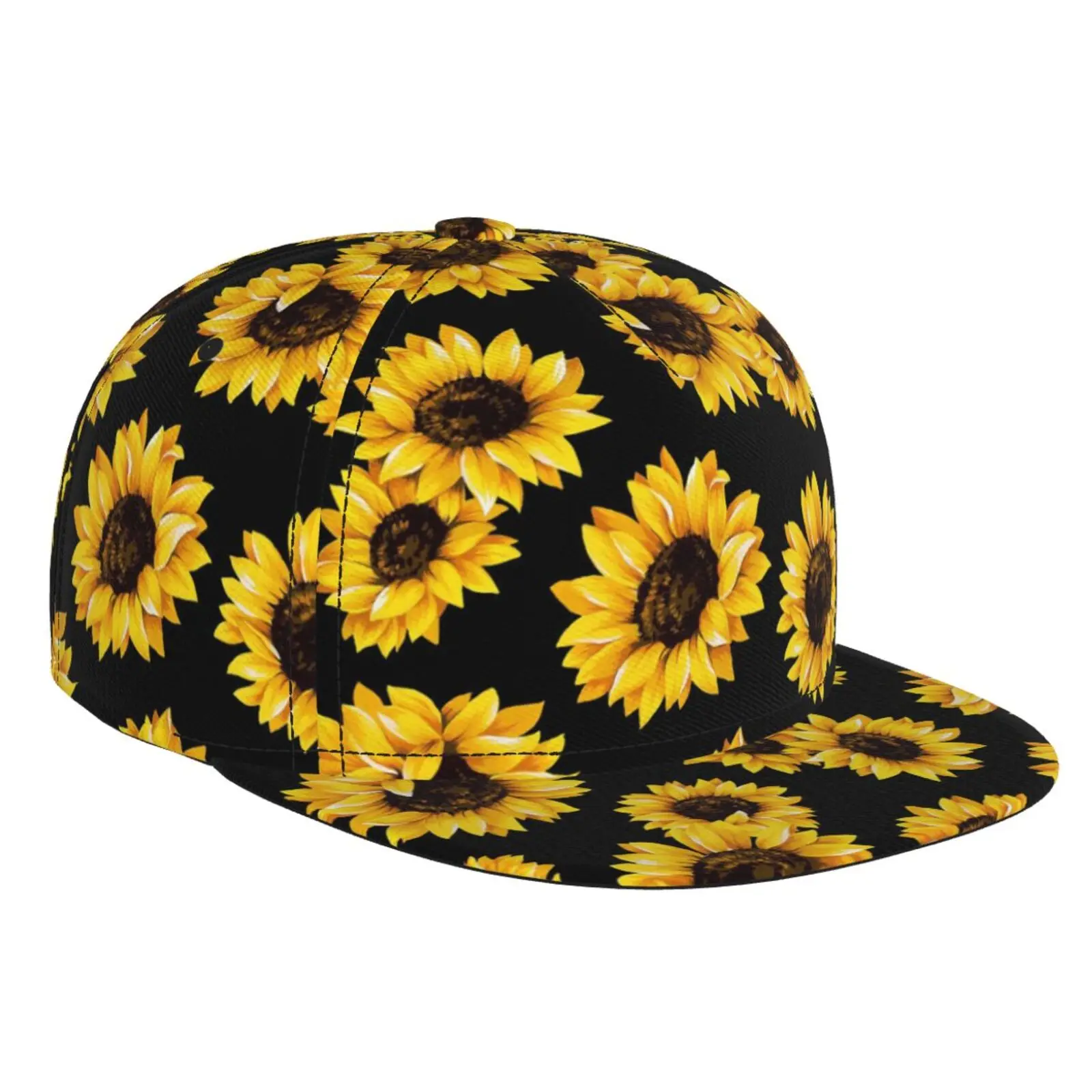 Gelang Daisy Flower Flat Brimmed Hat Street Skateboarding Hip Hop Hat Outdoor Leisure Sunshade Baseball Hat Universal