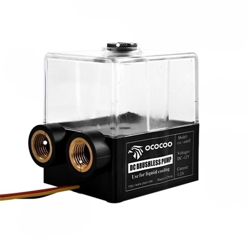 OCOCOO 600T water cooling pump DC12V brushless pump PWM Temperature Regulation liquid cooling pump 420L/H