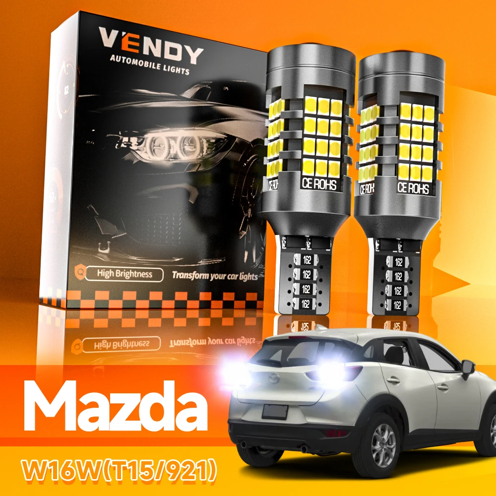 

2 шт. светодиодный фонарь заднего хода W16W T15 921 Canbus для Mazda 2 5 6 CX-3 2016-2019 CX-5 CX-9 MX-5 Miata RX-8 Tribute
