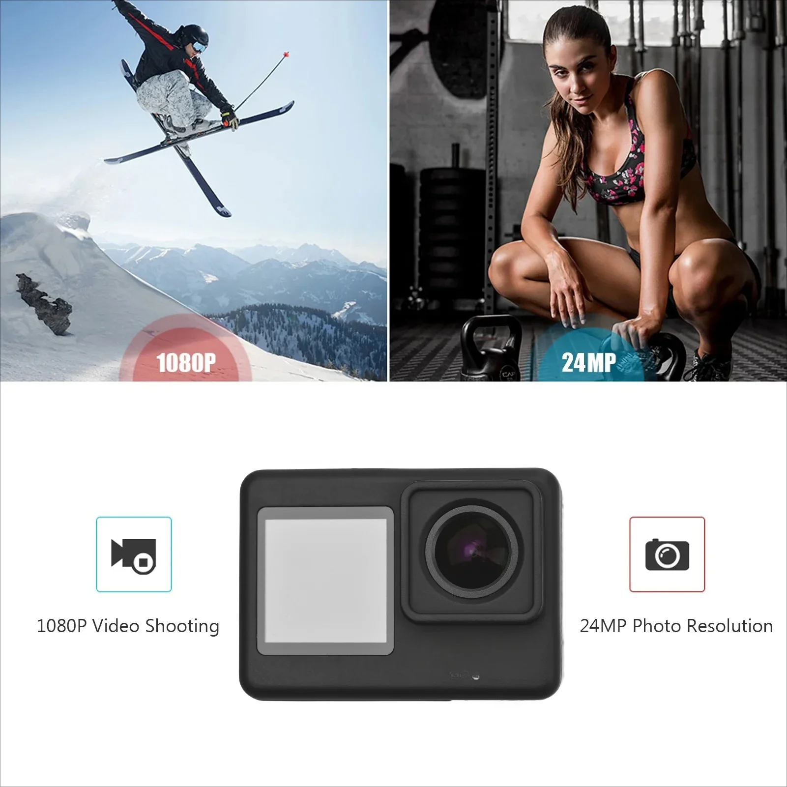 Sports Camera 4K HD 1080p Mini Camcorders  Motorcycle Helmet Slow Motion Action Camera Video Full HD