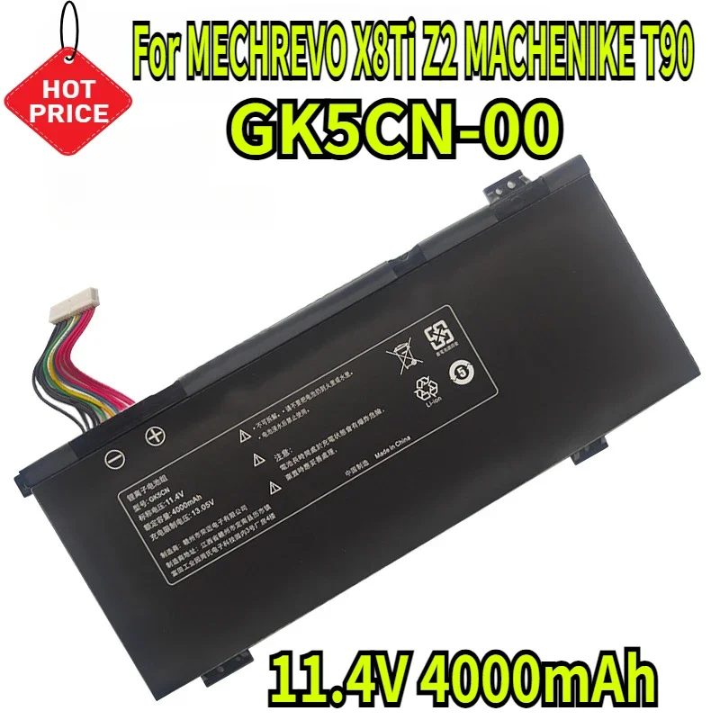11.4V 4000mAh GK5CN-00-13-3S1P-0 Laptop Batteries for MECHREVO X8Ti Z2 MACHENIKE T90 Plus T90-T3p F117-B F117-B2 GK5CN GK5CN4Z