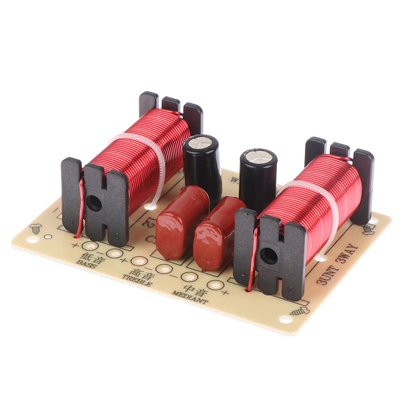 

Audio Speaker Crossover Circuit Treble Midrange Bass Module 3 Way 900-4000Hz Frequency Divider Home Loudspeaker Filter Refit Kit