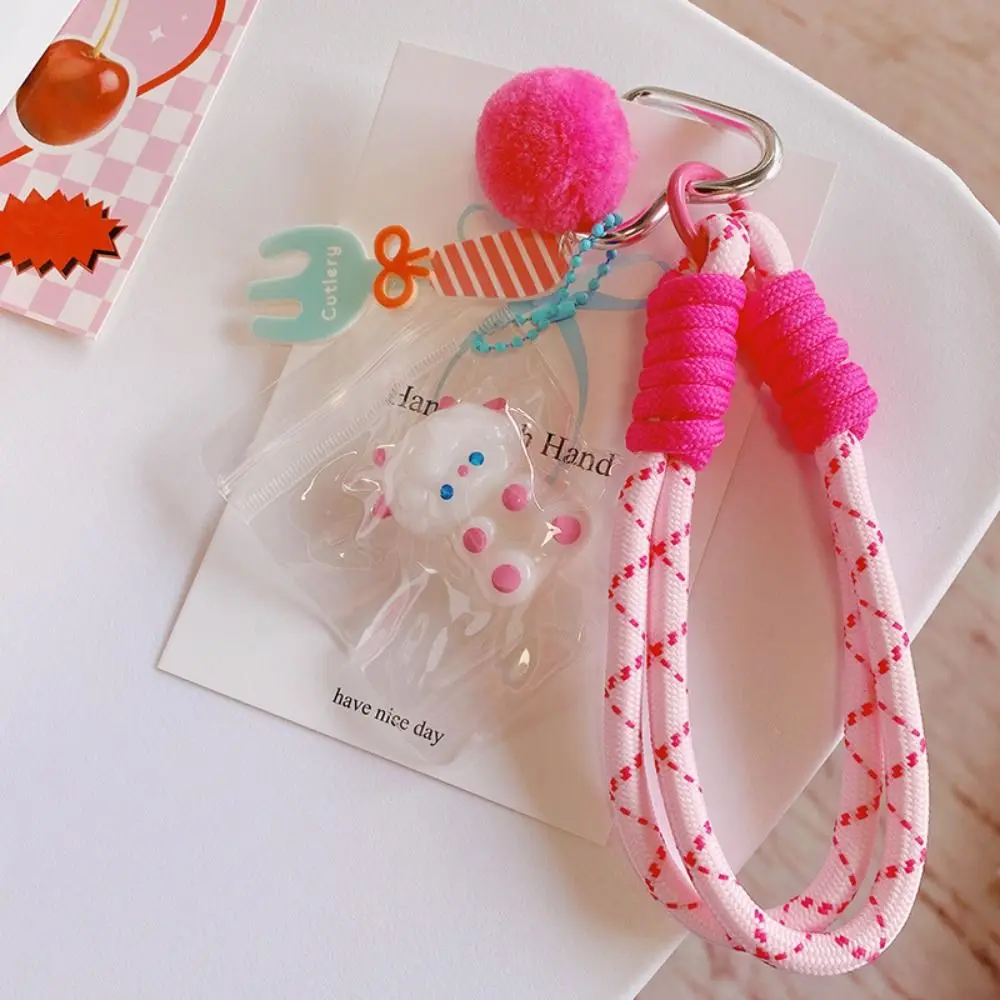 Funny Cute Pinch Toys Tassel Love Cartoon Keychain Charm Bag Decor Puppy Dog Pendant Keychain Decor