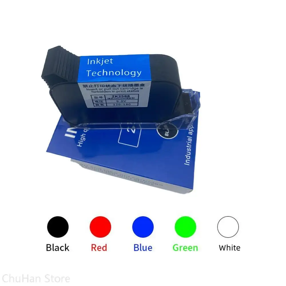 2588 ZK2588 42Ml Black Fast Dry Sneldrogende Inkt Cartridge 12.7Mm Print Hoogte Universele Voor Handheld Inkjet printer