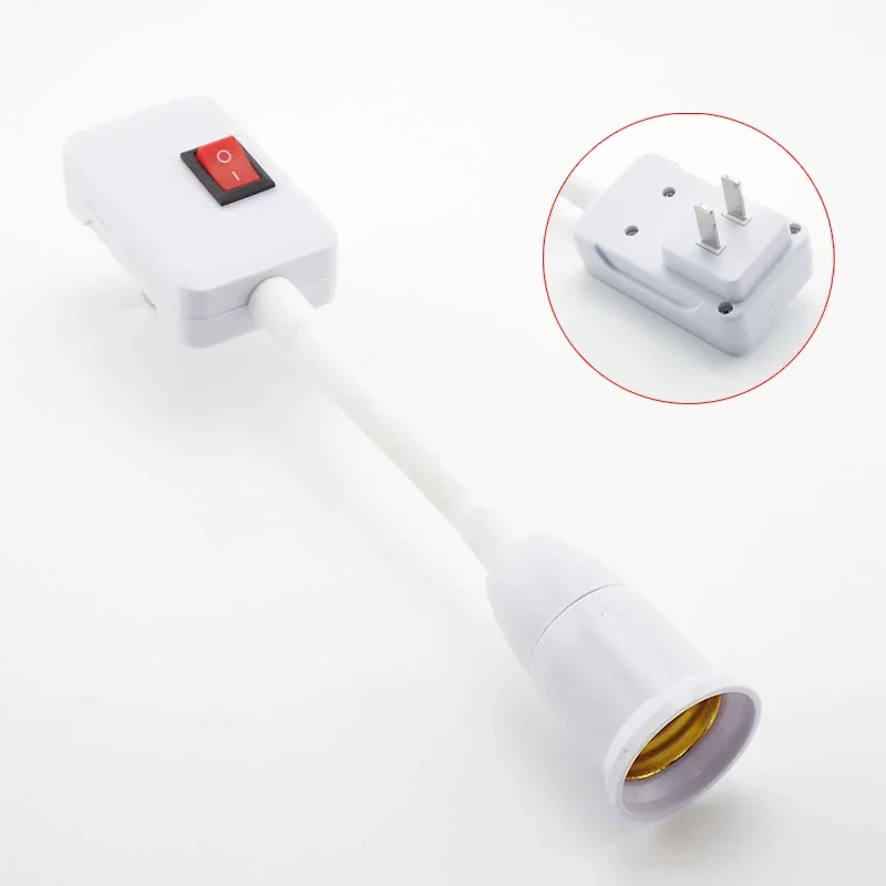 E27 Energy Saving LED Table Lamp Holder with Switch US Plug