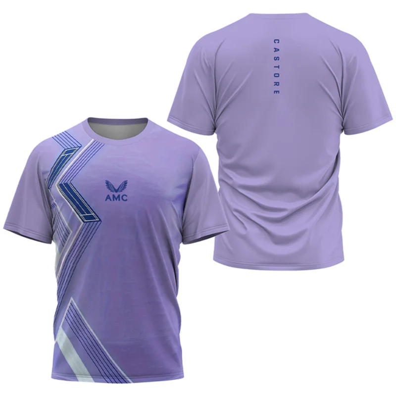 

Men Gym Sportswear Summer Short Sleeve Outdoor Tennis Badminton Daily Training Casual Sports Fitness Oversized Round Neck Tops