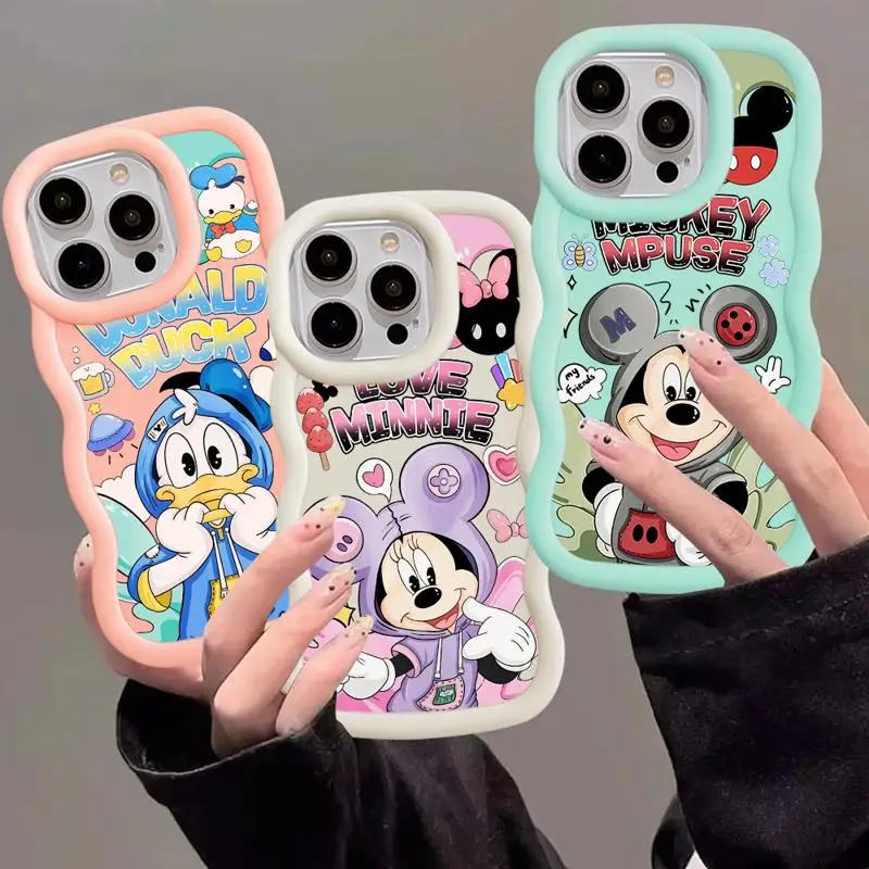 Caixa do telefone de Disney Mickey e Minnie para Vivo, 4G, 5G, Y20, Y02, Y15S, Y16, Y17S, Y18, Y03, Y20i, Y21S, Y21A, Y21, Y22S, y27, Y28, Y33S