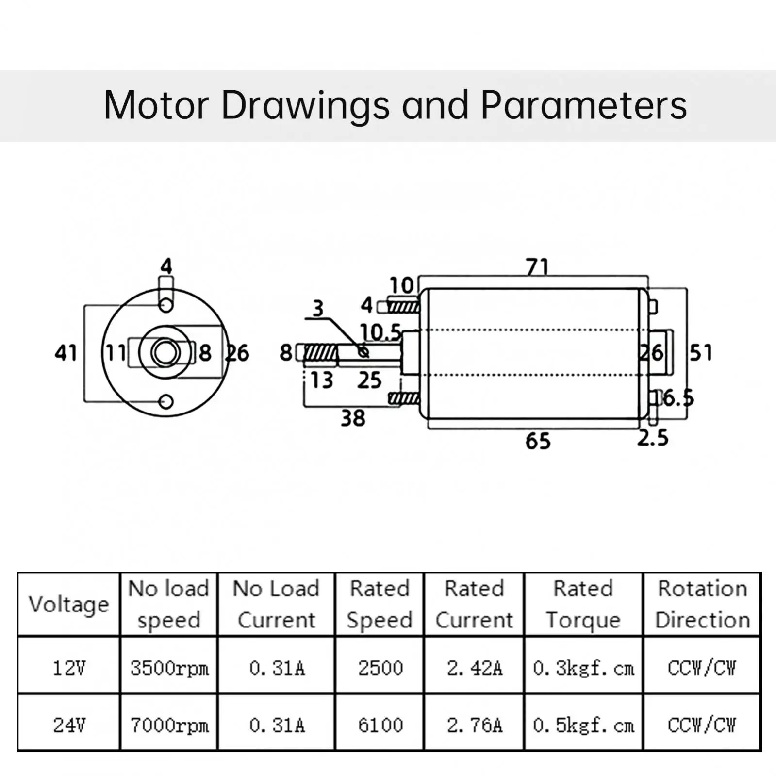 3420 Permanent Magnet DC Motor 12-24V 3500-7000RPM High Torque Reversible CW/CCW Electric Motor with Bracket for DIY Generator