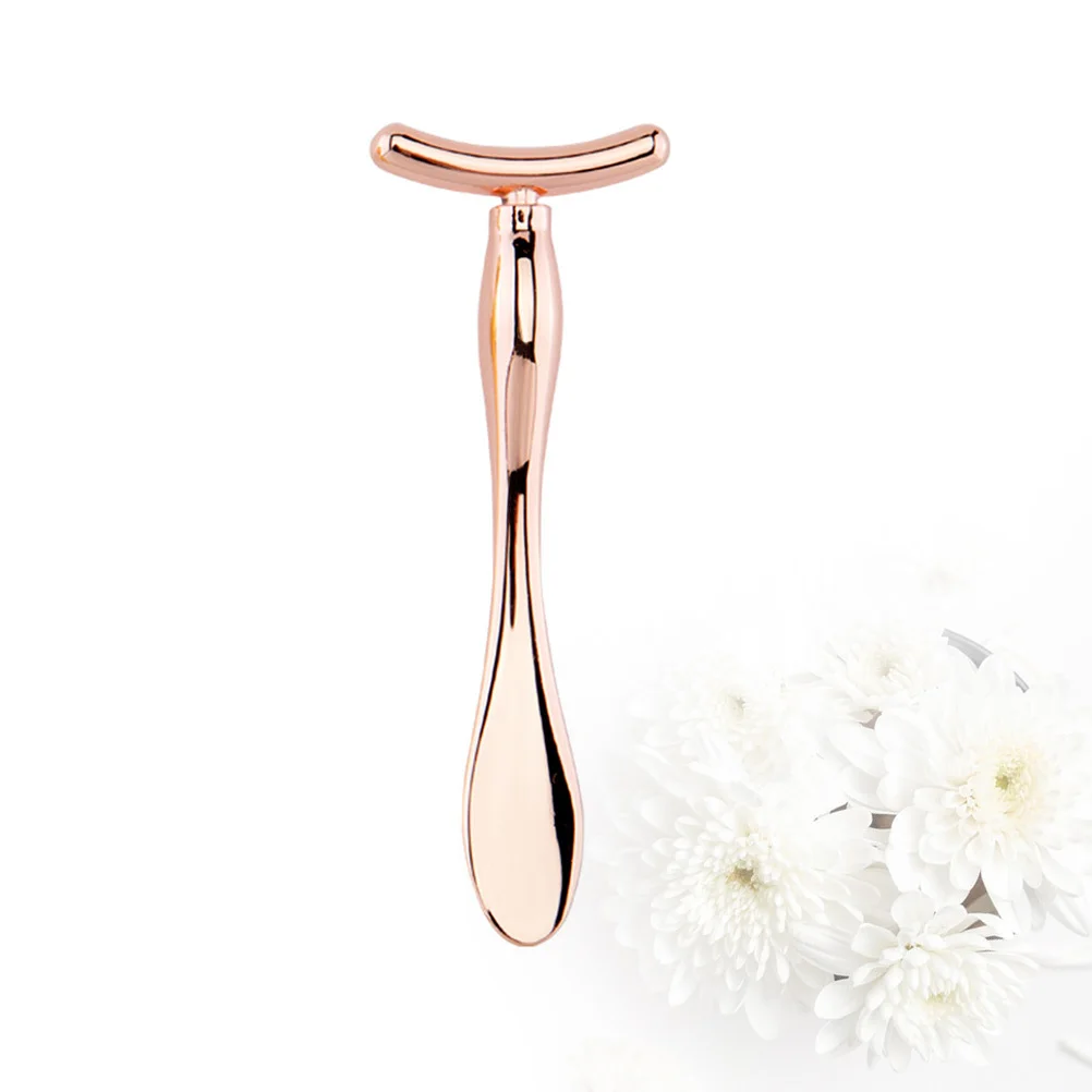 

2pcs Zinc Alloy Eye Massage Stick Dual-Ended Skincare Tool Spoon Massager Portable Beauty Scoop For Women Rose Golden