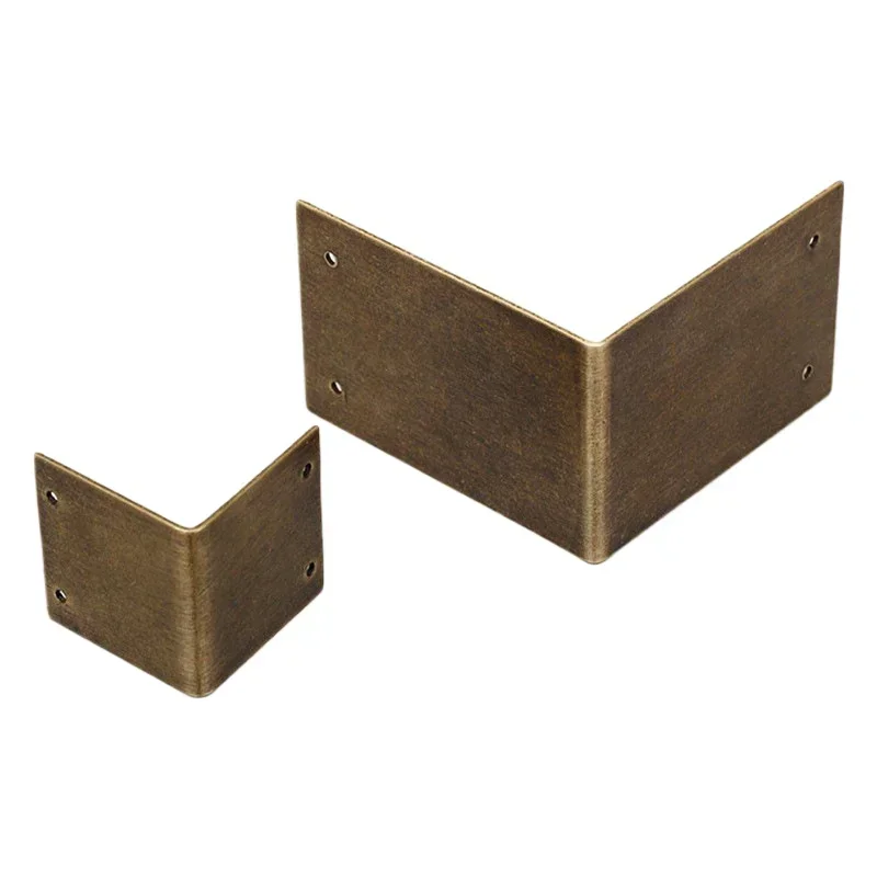 Right-angle Copper Hemming Anti-collision Hardware Corner Protection Camphor Wood Box L-type AngleEdge Pressing Strip Connector