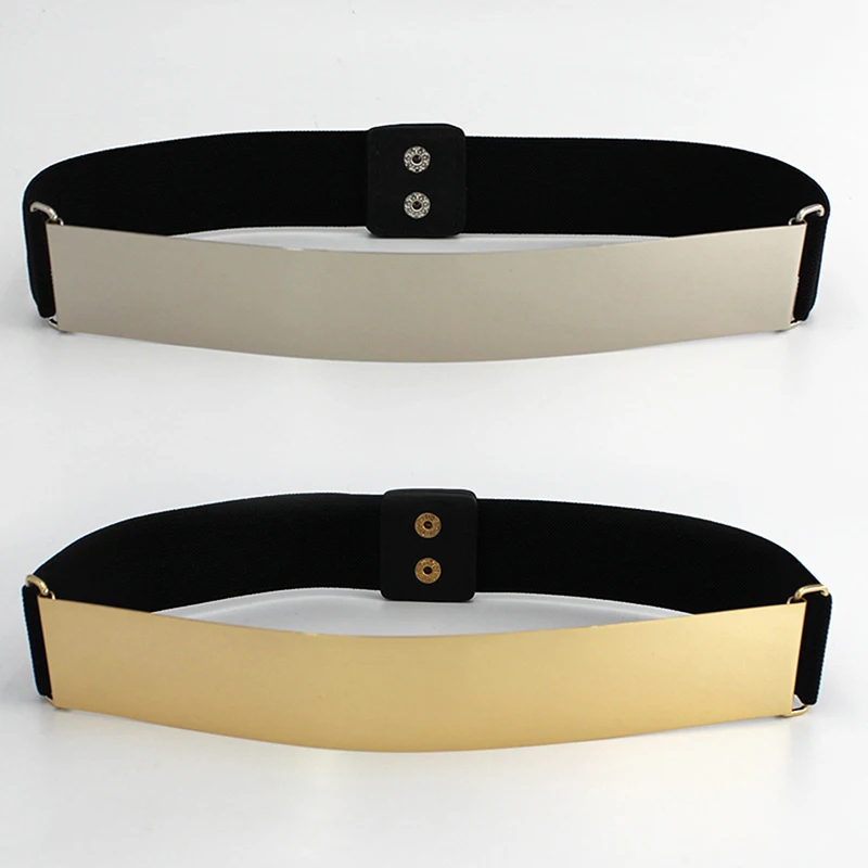 Fashion Women Metal Belts For Woman Brand Belt Classy Elastic Ceinture Femme Women Belt Ladies Apparel Accessory Dress Belt