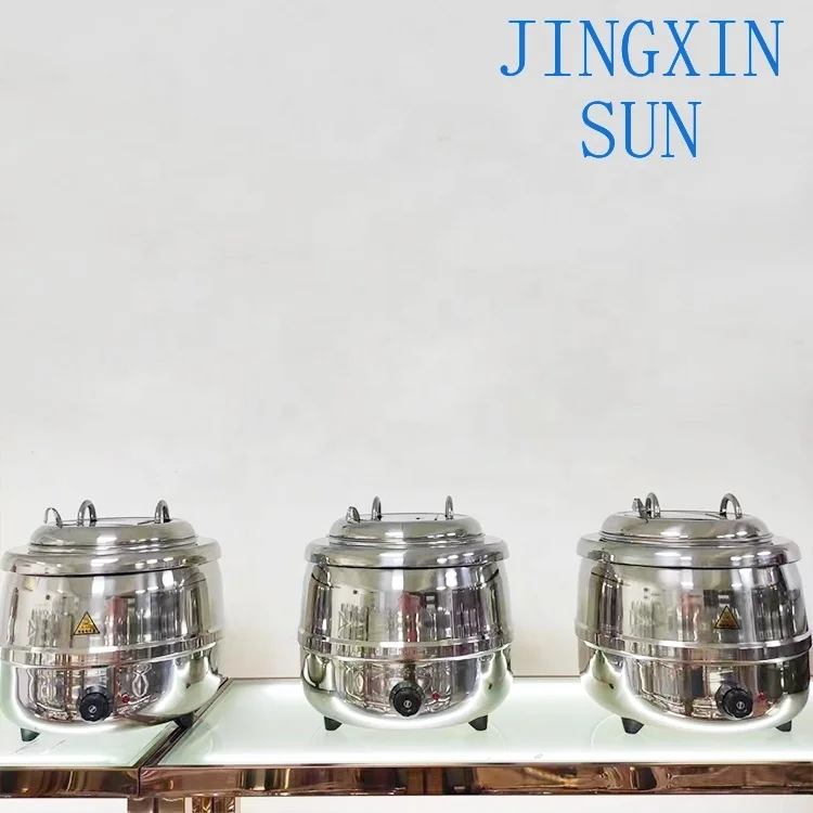 Catering Equipment Buffet Aluminium Electric Cookware 13L Soup Warmer Stock Pot Insulated Containers