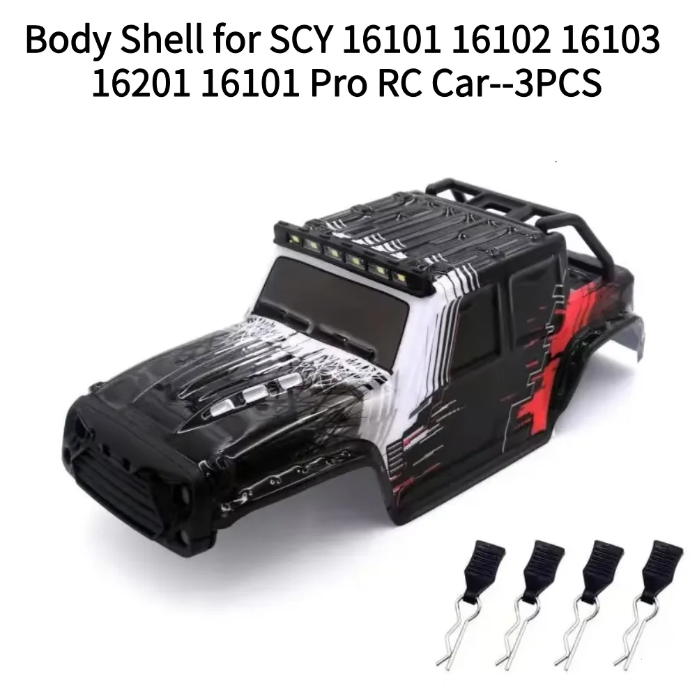 

1:16 SCY Rc Car SCY 16101 16102 16103 16201 16101 Pro Body Shell 3PCS RC Car PVC Impact Resistant Shell Frame with Foam Box