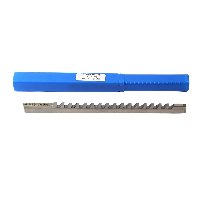 4mm HSS Keyway Broach B1 Push Type Metric Size Broaching Cutter High Speed Steel with 1 Shim for CNC Metalworking Cutting Tool