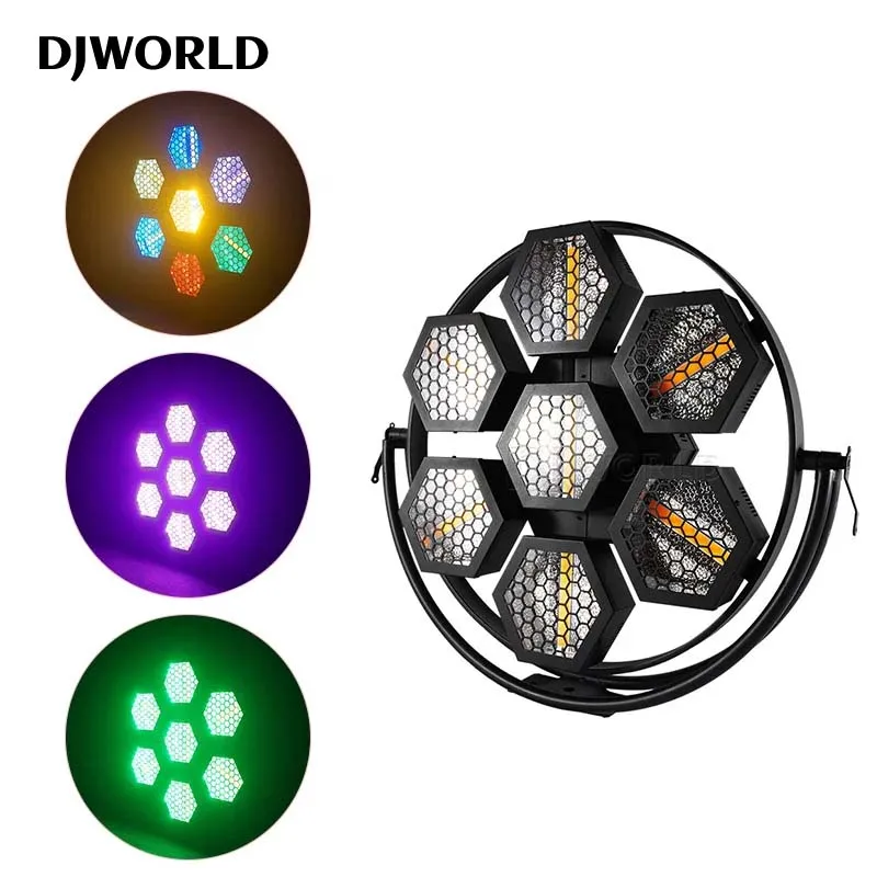 

7x60W RGB LED Retro Flash Light 8/32CH DMX512 DJ Sound Party Flashing Lights Dance Club DJ Disco Stage Effect Light DJ Equipment