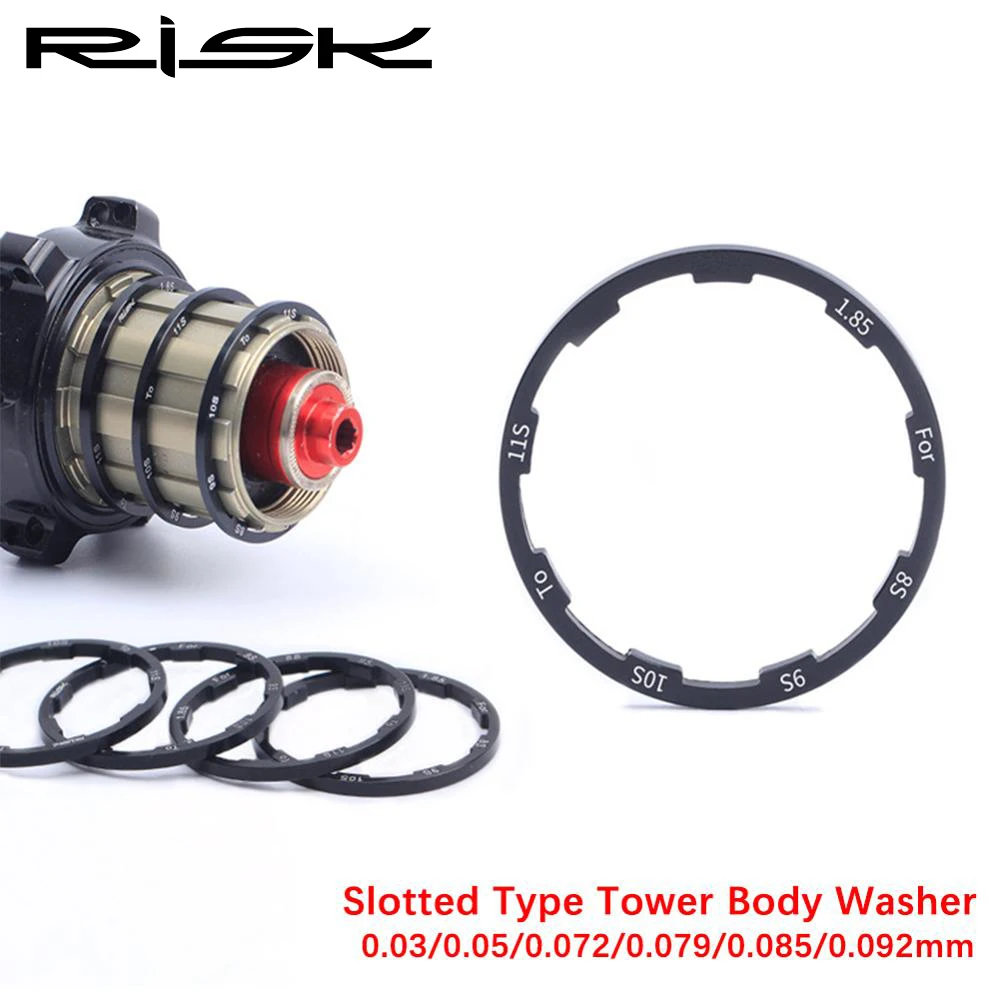 Risk Bicycle Grooved Hub Washer MTB Bottom Bracket Spacers  Cassette Gasket Road Bike Freehub Washer 1/1.5/2/1.85mm 10S 11S