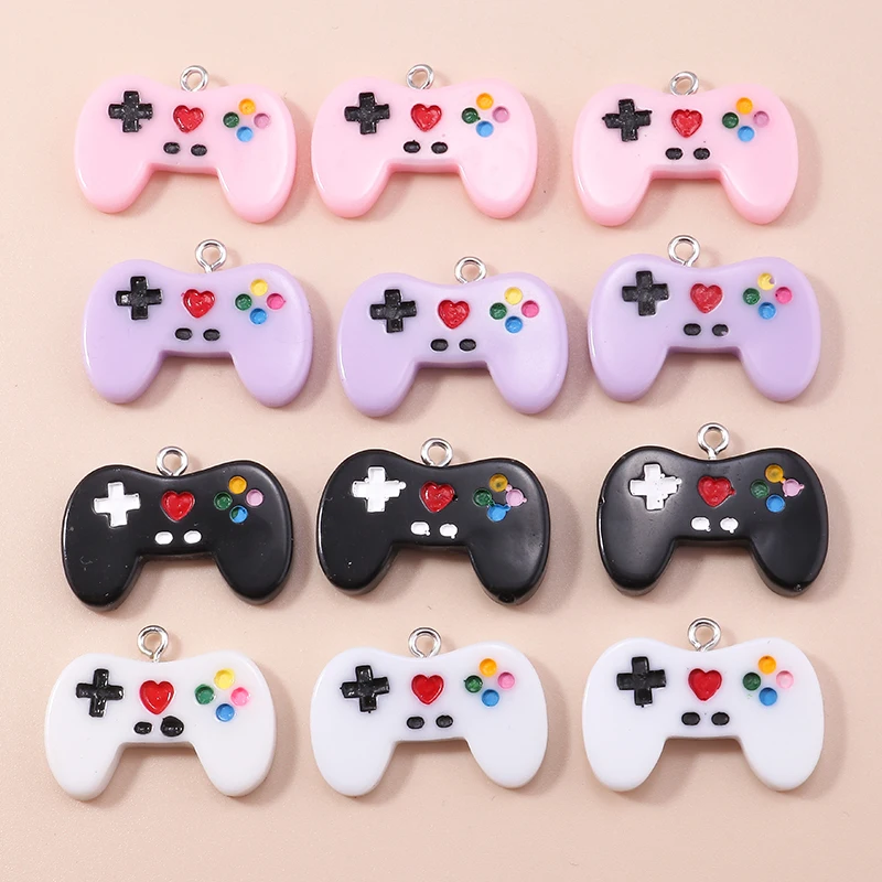 10pcs 28*21mm Enamel Mini Game Console Gamepad Charms DIY for Necklaces Pendants Earrings Making Handmade Jewelry Accessories