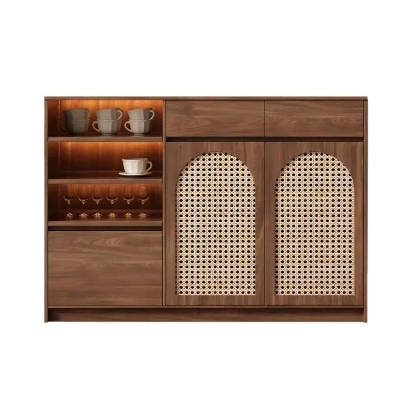 Dining side cabinet integrated tea cabinet living room solid wood low