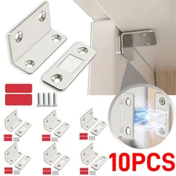 10-1PCS L-shaped Magnetic Door Closer Self-adhesive Invisible Cabinet Door Suction Wardrobe Magnetic Strip Patch Door Stopper