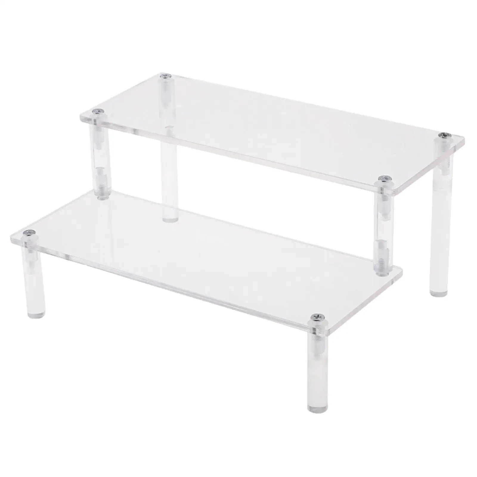 Clear Acrylic Riser Shelf for Action Figure Display Stand Jewelry Pedestal Cake Pop Holder