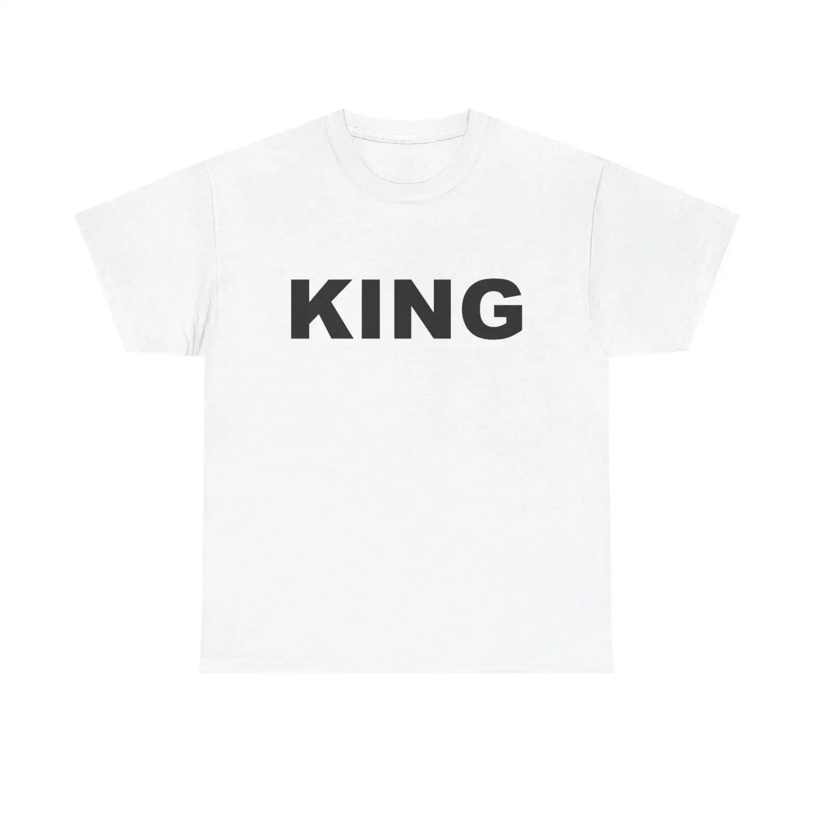 KING T Shirt vintage Washed Comfortable Top For Everyday Wear Unisex Breathable Casual Stretched Stylish streetwear fashion