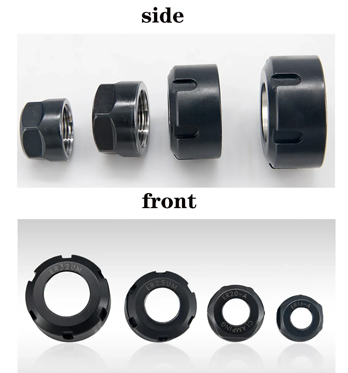 Precision Balanced Collet Nut  ER8 ER11 ER16 ER20 ER25 ER32-A/M/UM NUT Spring Collect Nut Clamping CNC Milling Engraving Machine