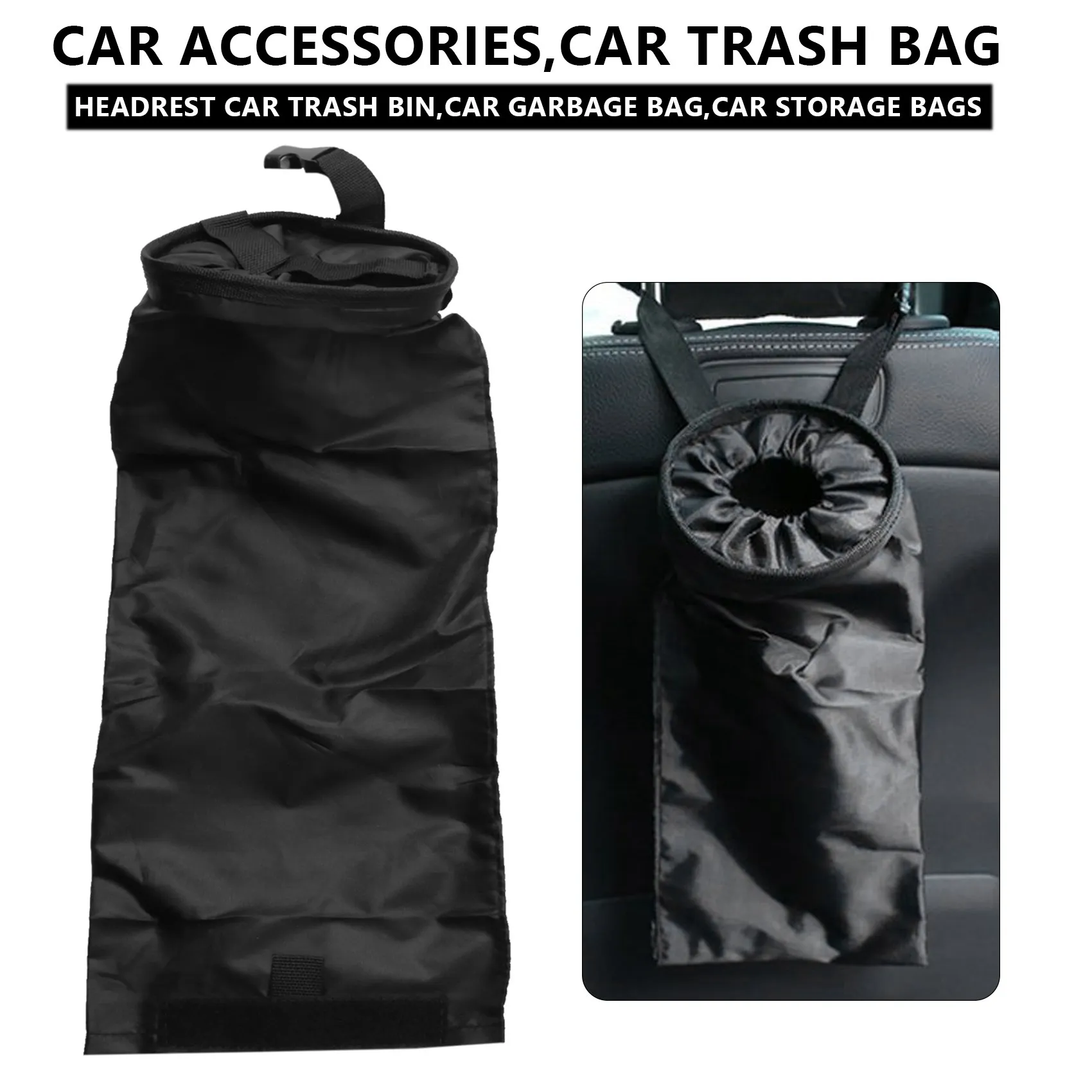 2PCS Car Trash Bags Car Trash Bags Hanging Detachable Garbage Bag for Back Seat Outdoor Traveling Home