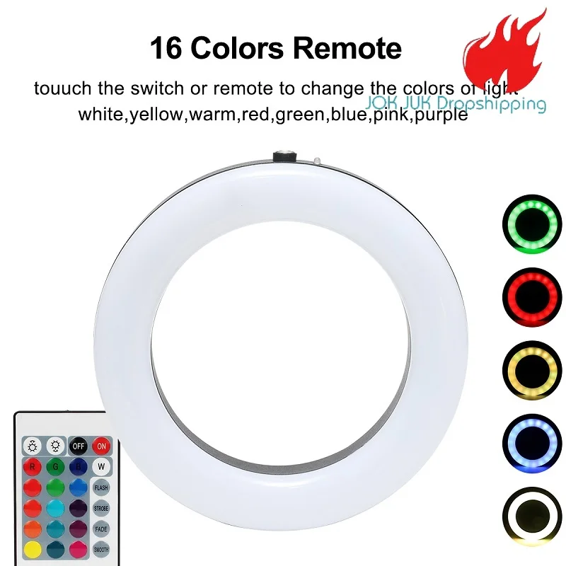 Jok Juk Colorful LED Hookah Light Show Shisha Ring Lamp Magnet Viscose Adsorption with Remote Control Cachimba Smoke Accessories